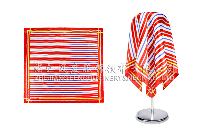 中国银行 真丝中方巾 规格：60x60