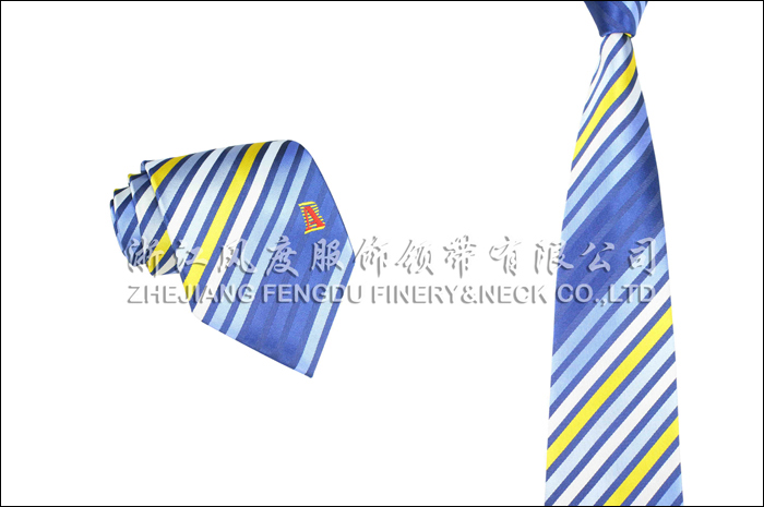鞍山银行 色织涤丝领带