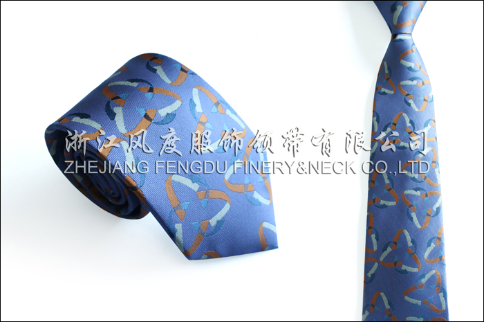 上海有线 色织涤丝领带