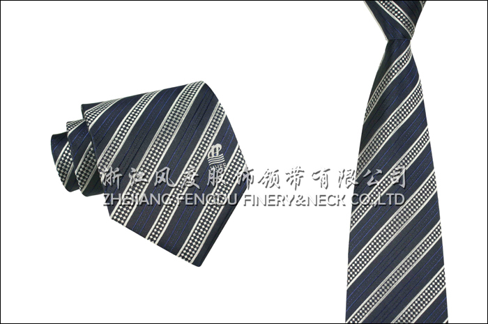 广州无线电 色织真丝领带