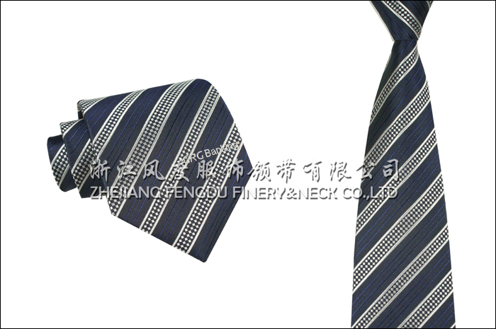 广州无线电 色织真丝领带