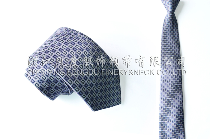 上海有线电视 色织涤丝领带