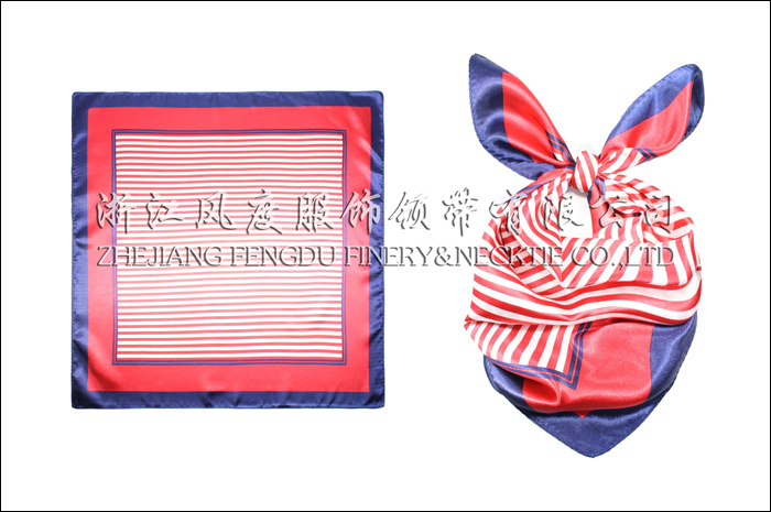 杭州地铁车务系列 真丝小方巾 规格：53x53cm