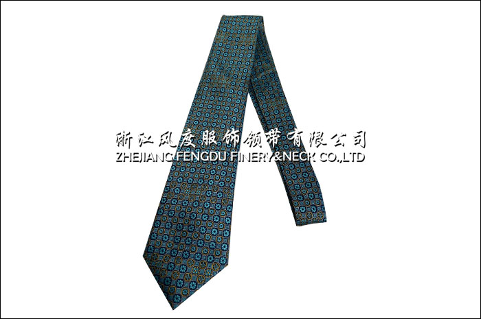 色织真丝领带 标记